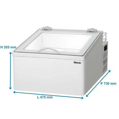 Vitrine à glaces 2x5L ou 4x2,5L