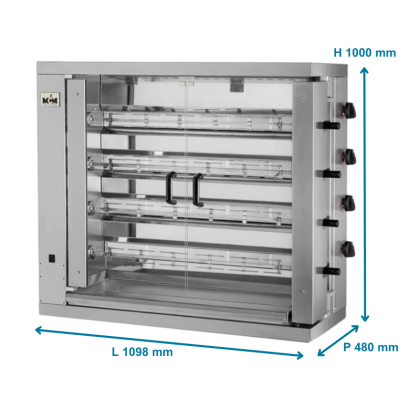 Rotissoire Compacte Électrique 24 Poulets