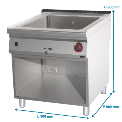 Bain marie électrique avec soubassement, GN 2/1 - P 200