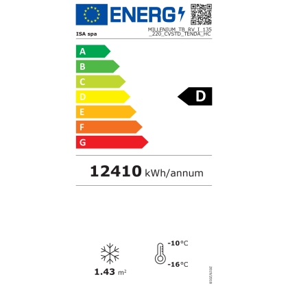 Vitrine incurvée spécial glaciers - 24 bacs Napoli 5L