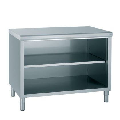 Meuble inox ouvert, 700 x 1600 mm