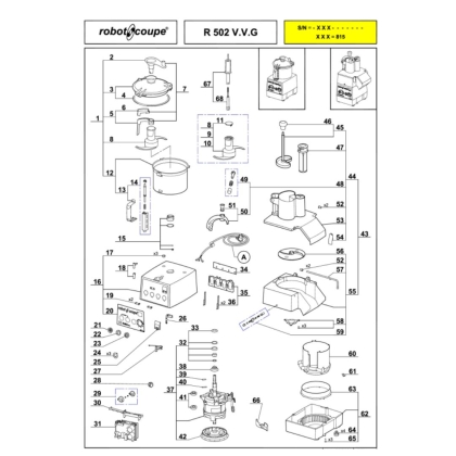 Couteau cranté spécial broyage, pâtisserie - R502/R5