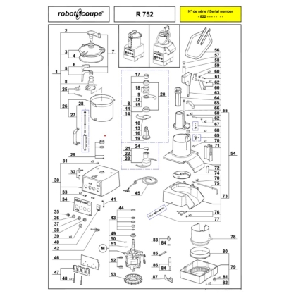 Couteau cranté spécial broyage, pâtisserie - R502/R5