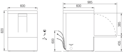 Lave-vaisselle Pro 400V - Electronique - Double paroi - NeoTech