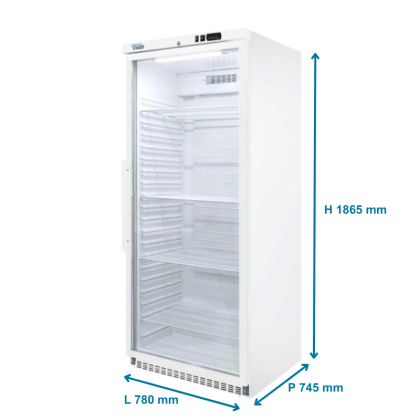 Armoire réfrigérée positive - 600L - porte vitrée