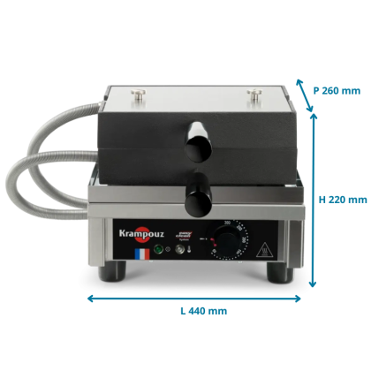 Gaufrier électrique ouverture 180° - basculement avant / arrière - 3 x 5 Bruxelles