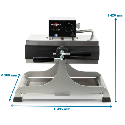 Gaufrier électrique tournant grand modèle - 4 x 6 Bruxelles