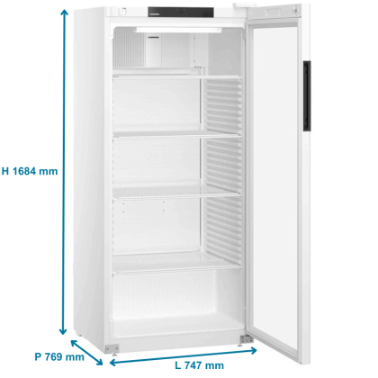 Armoire Positive Ventilée Vitrée 569L Blanc