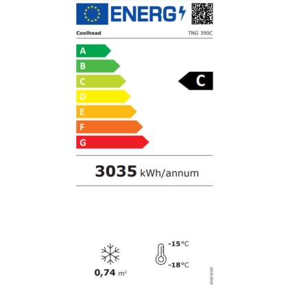 Armoire négative vitrée avec bandeau lumineux - 300 L