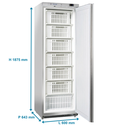 Armoire réfrigérée négative inox + 7 paniers -  400L