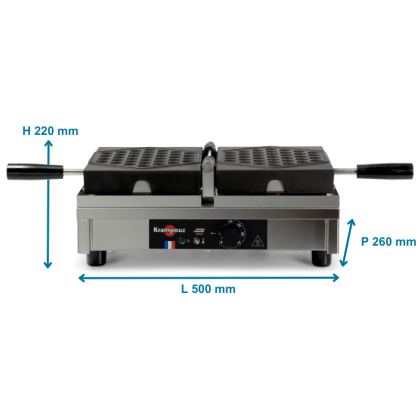 Gaufrier Bubble - Simple à Ouverture 180