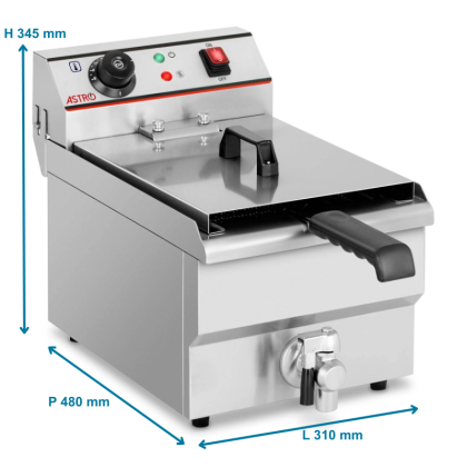 Friteuse Électrique 10L avec Vidange