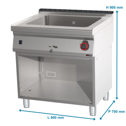 Bain marie GN2/1 - Électrique, avec soubassement