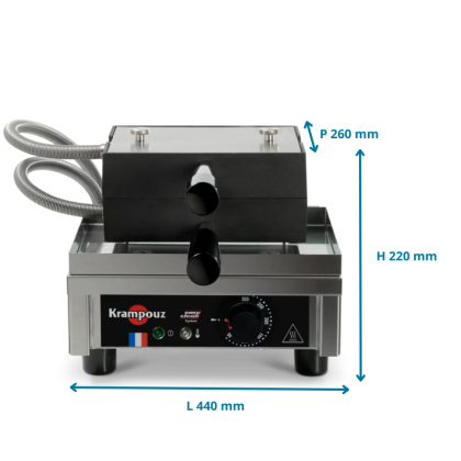 Gaufrier électrique ouverture 180° - basculement avant / arrière - 16 x 28 Fine