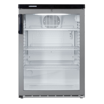 Armoire table top vitrée inox, froid ventilé 171L - LIEBHERR