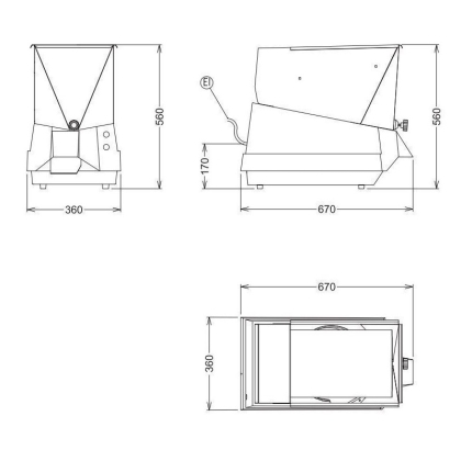 Coupe-frites automatique sans bloc couteaux, triphasé - 1 500 kg/h