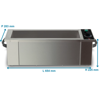 Bain-Marie Électrique 3 Bacs Gn 1/6