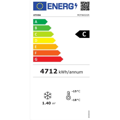 Armoire réfrigérée négative, 2 portes vitrées inox - 1240 L