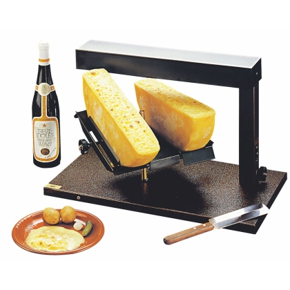 Appareil à raclette traditionnel 2 demi-meules 