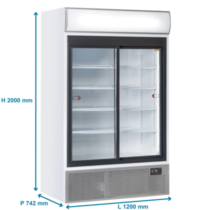 Armoire à boissons avec bandeau lumineux, 967 L