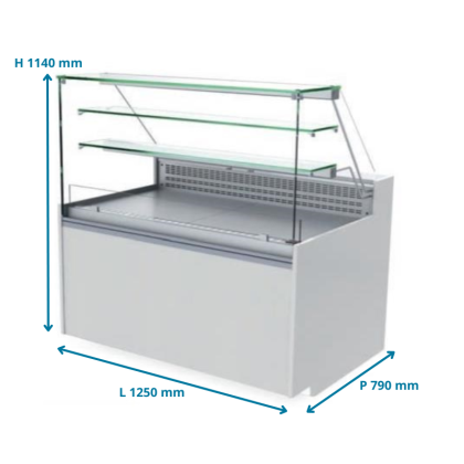 Vitrine Réfrigérée Ventilée Sans Réserve, Vitrage Bas