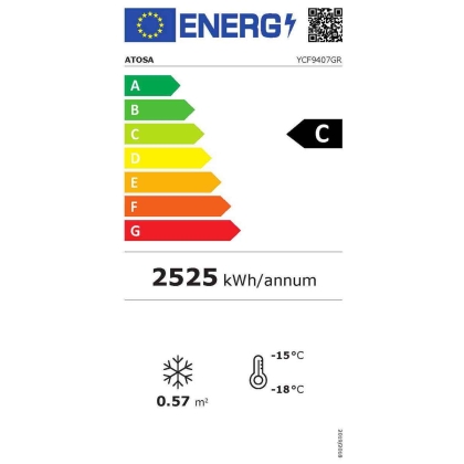 Armoire compacte négative vitrée inox - 410 L