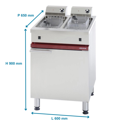 Friteuse Électrique Sur Coffre 16 L - 2 x 8 kW