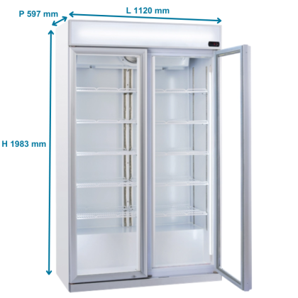 Armoire à Boissons 2 portes 1050 Litres avec bandeau lumineux