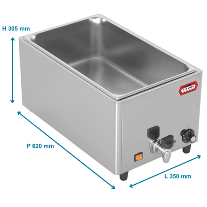 Bain marie GN 1/1 - Électrique