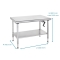 Plan de travail inox Ergonomix 700 x 1000 mm