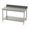 Table Inox Adossée - Étagère Basse L 1400 x P 700 mm