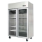 Armoire positive compacte inox, 2 portes vitrées - 900 L