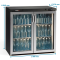 Arrière bar inox 2 portes battantes vitrées, 250L modèle bas - Gamko