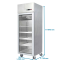 Armoire compacte positive vitrée en inox - 410 L