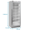 Armoire inox négative porte vitrée, 400 L - Cool Head