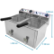 Friteuse Électrique Double 2x10L